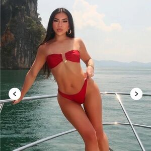 NEW Elegant Red Strapless Bikini